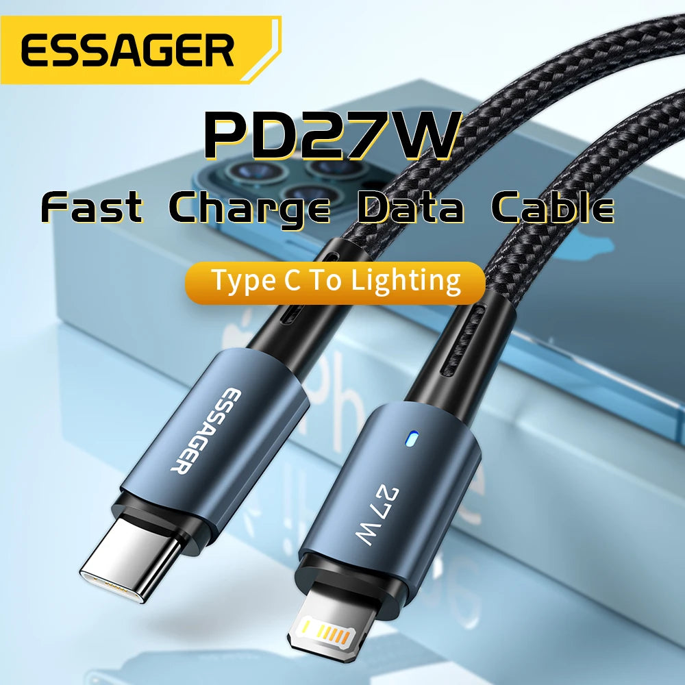 Essager USB C Cable For IPhone 20W Fast Charging Cable Type C To Lighting