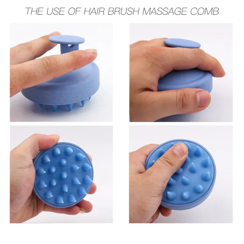 Silicone Shampoo Brush Head Scalp Massage