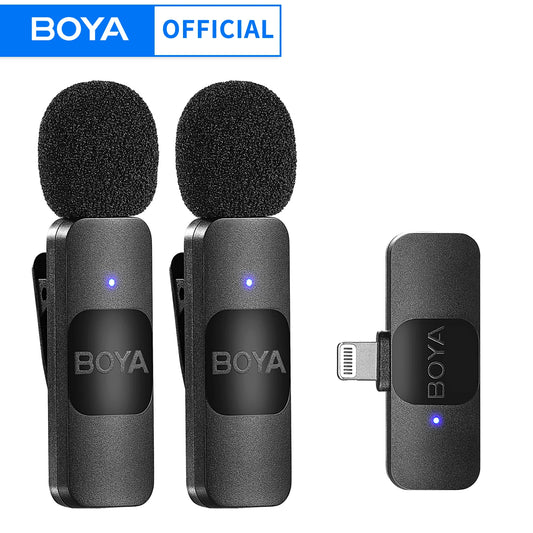 BOYA Professional Wireless Lavalier Mini Microphone for iPhone iPad Android