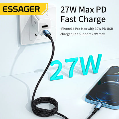 Essager USB C Cable For IPhone 20W Fast Charging Cable Type C To Lighting