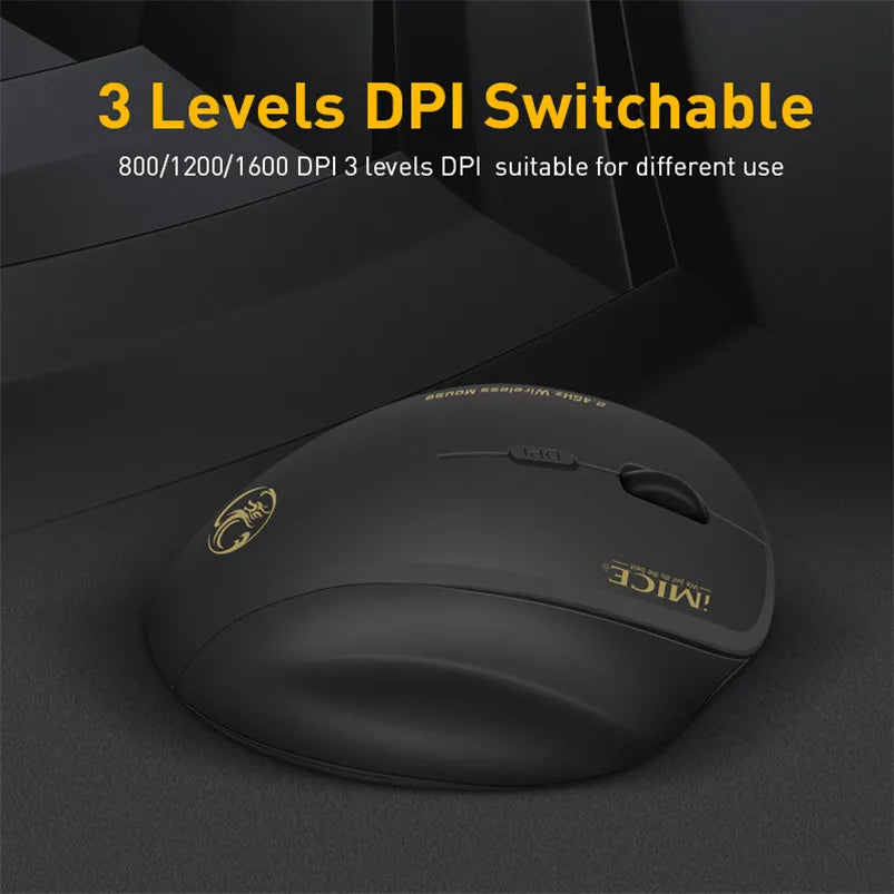 Wireless Mouse with USB Receiver 6 buttons 2.4Ghz Wireless Mice 1600 DPI For Laptop