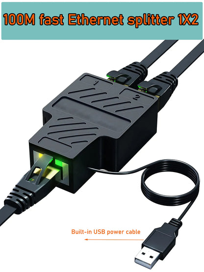 Network Splitter Ethernet Splitter for PC &  Laptop