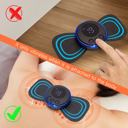 Neck Rechargeable Massager Patch for Muscle Pain Relief