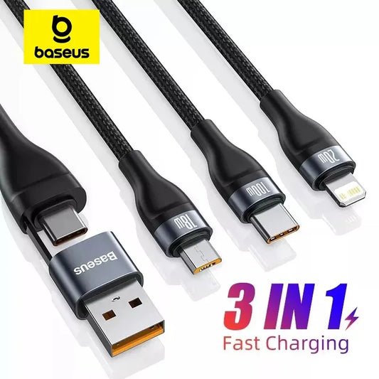 Baseus 3 in 1 USB Type C Cable for iPhone