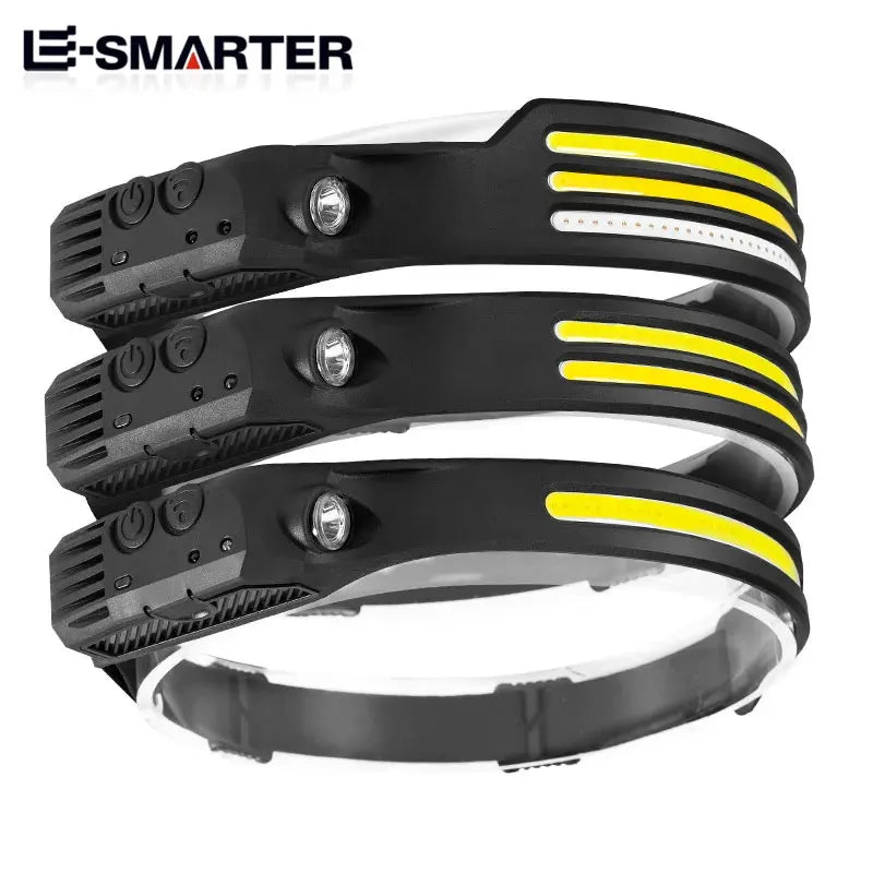 Induction Headlamp COB LED Sensor Head Lamp