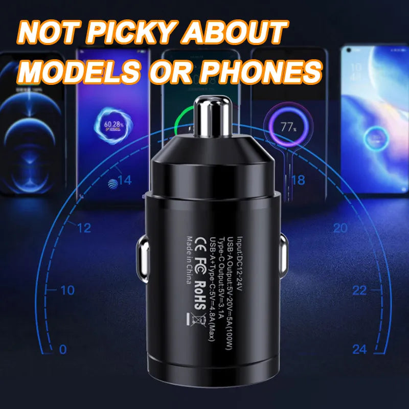 SEA METAL 100W Car USB  Super Charge Cigarette Lighter Adapter