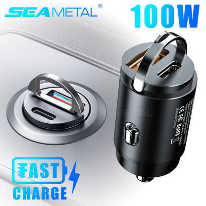 SEA METAL 100W Car USB  Super Charge Cigarette Lighter Adapter