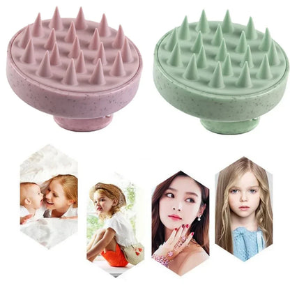 Silicone Shampoo Brush Head Scalp Massage