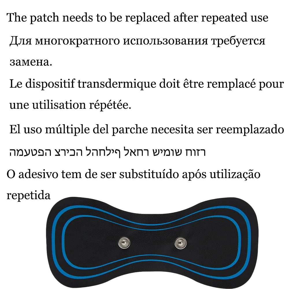 Neck Rechargeable Massager Patch for Muscle Pain Relief