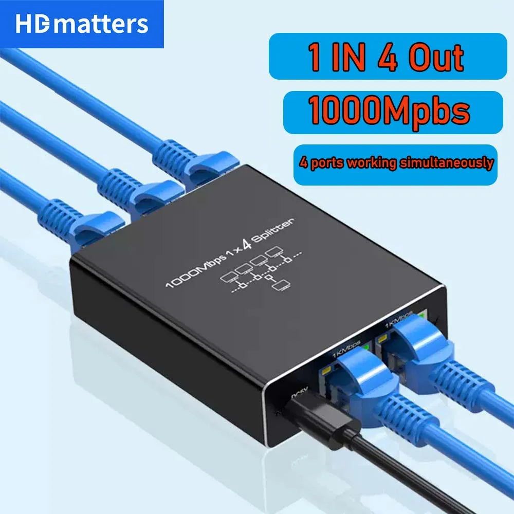 Network Splitter Ethernet Splitter for PC &  Laptop