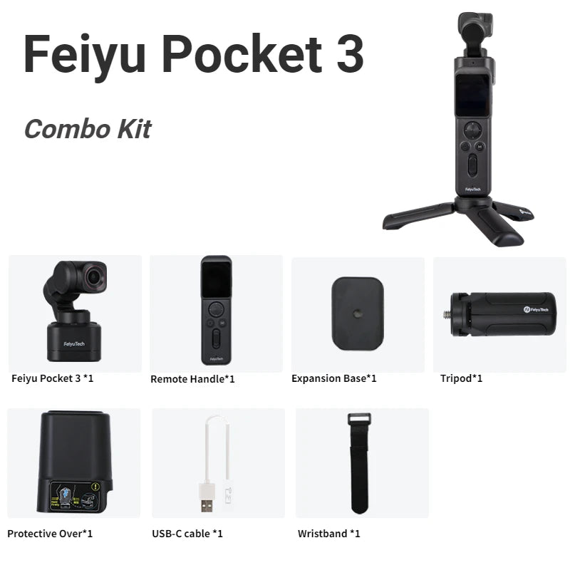 Feiyu Pocket 3 Cordless Detachable 3-Axis Stabilizer Gimbal Camera