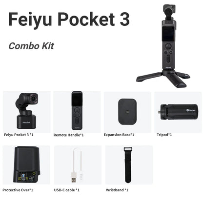 Feiyu Pocket 3 Cordless Detachable 3-Axis Stabilizer Gimbal Camera