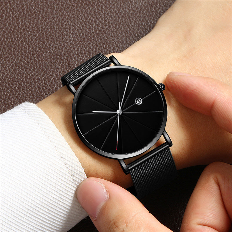 Simple Calendar Waterproof Quartz Watch