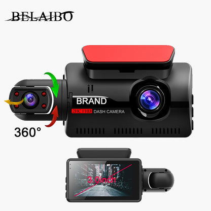 2 Lens Car Video Recorder  HD1080P Camera