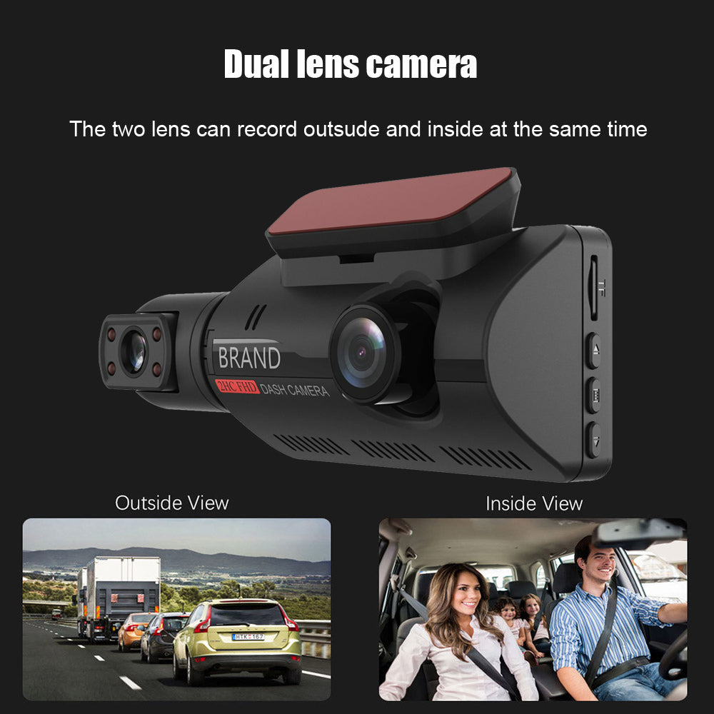 2 Lens Car Video Recorder  HD1080P Camera