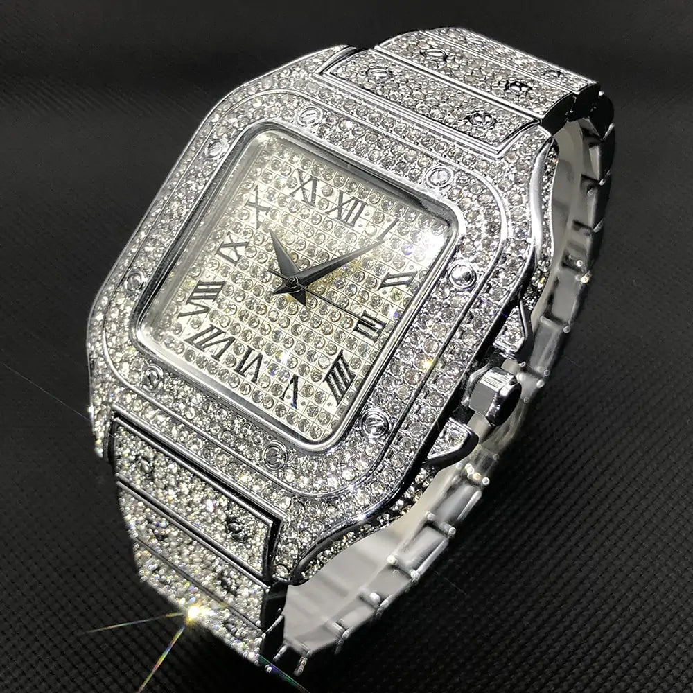 Waterproof Full Diamond Men's Watches